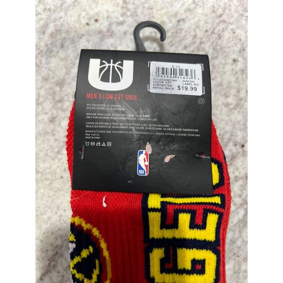 Official NBA U 3 Pair Low Cut Denver Nuggets Logo‎ Socks New NWT Mens Size 6-12 - Picture 5 of 5